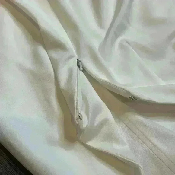 Katie May Ivory Deep V-Neck Open Back Sleeveless Cocktail Midi Dress Size M - Picture 16 of 16